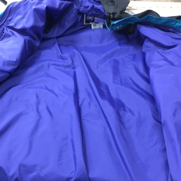 Columbia Premier Outdoor Purple Green Zip Up Snap Hooded Jacket Womens‎ Medium - Picture 5 of 14